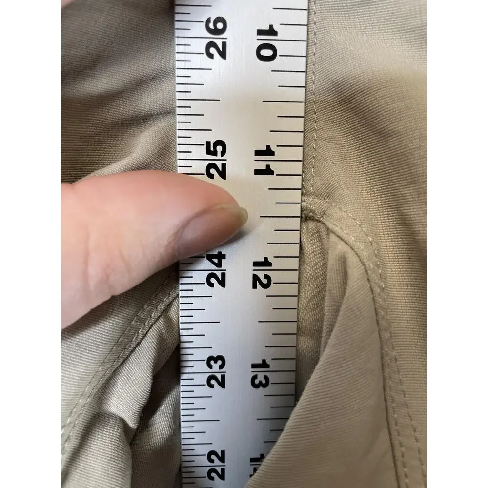 The North Face Pants Mens XL‎ Beige Nylon Hiking Elastic Waist Zip Pockets Cargo